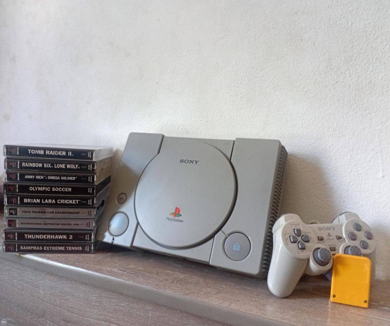 PlayStation (Modded) + 9 Original games-1