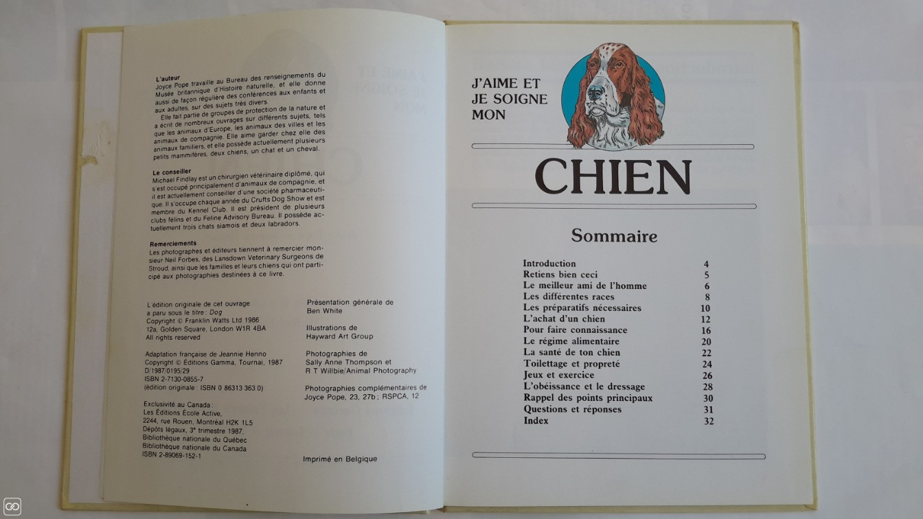 BOOK - u0027Ju0027AIME u0026 SOIGNE MON CHIENu0027 - JOYCE POPE - weshare.mu